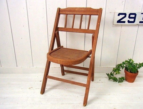 木製 折り畳み式 ヴィンテージ フォールディングチェア 木製椅子 子供イス チャイルドチェア USA