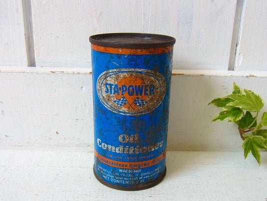【STA POWER】Oil Conditioner・ヴィンテージ・オイル缶　USA