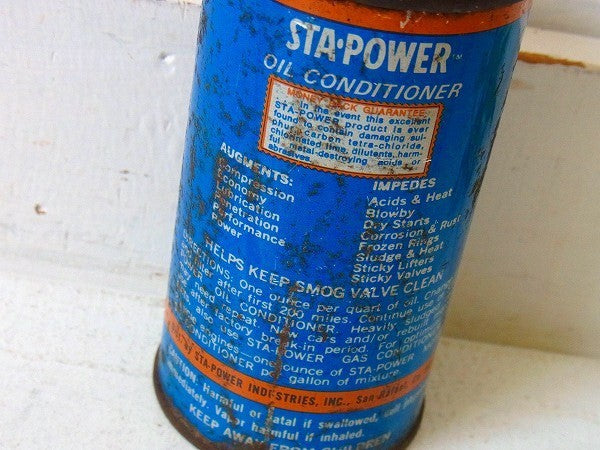 【STA POWER】Oil Conditioner・ヴィンテージ・オイル缶　USA