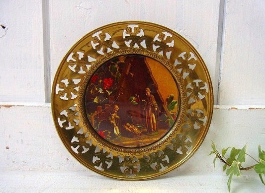 イギリス製・キリストの降誕・アンティーク・壁掛け/聖品