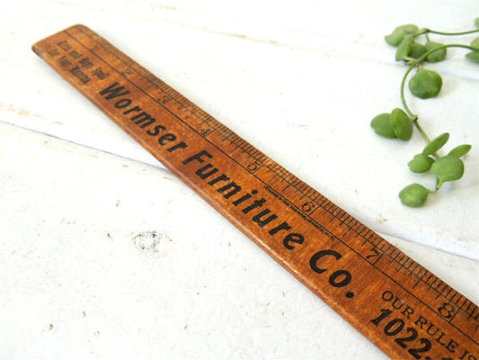 【Furniture】木製・アンティーク・定規・ルーラー・物さし・USA・文房・アドバタイジング