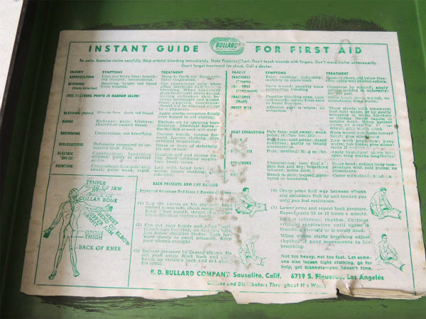 GILLIG サンフランシスコ バス会社・ヴィンテージ・救急箱 ファーストエイド・アドバタイジング