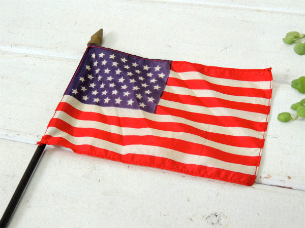 【1959's・49星・星条旗】USA!小さなヴィンテージ・卓上アメリカンフラッグ・星条旗・木製