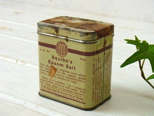 【Epsom Salt】小さなヴィンテージ・ティン缶　USA