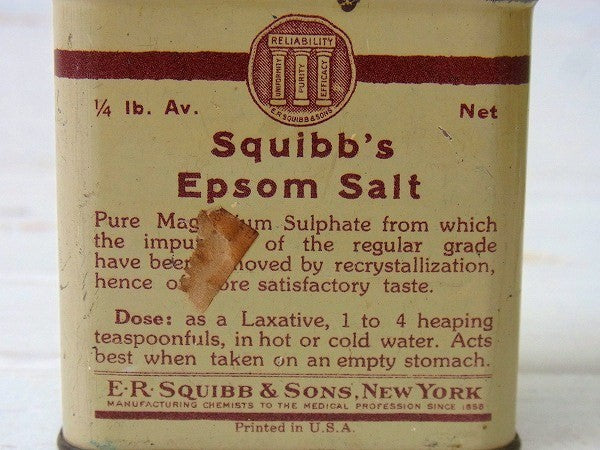 【Epsom Salt】小さなヴィンテージ・ティン缶　USA