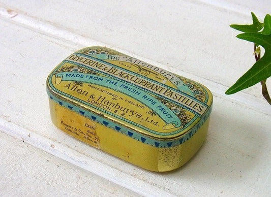 【The Allenbury's】イギリス製・小さなアンティーク・ティン缶/タブレット缶