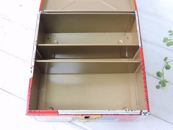 PORTA FILE 英文字柄 カラフル メタル製 ヴィンテージ ファイルケース 書類ケース USA