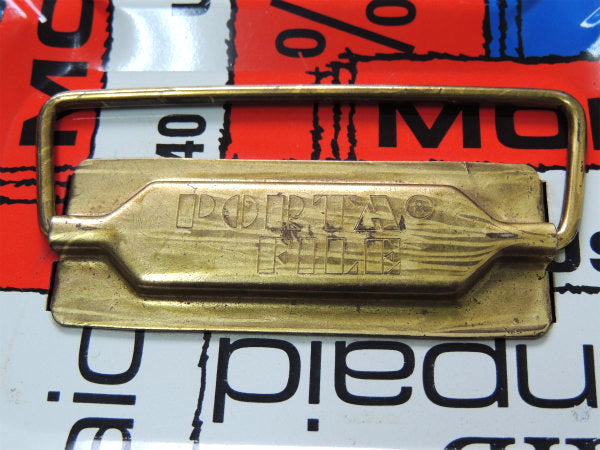 PORTA FILE 英文字柄 カラフル メタル製 ヴィンテージ ファイルケース 書類ケース USA