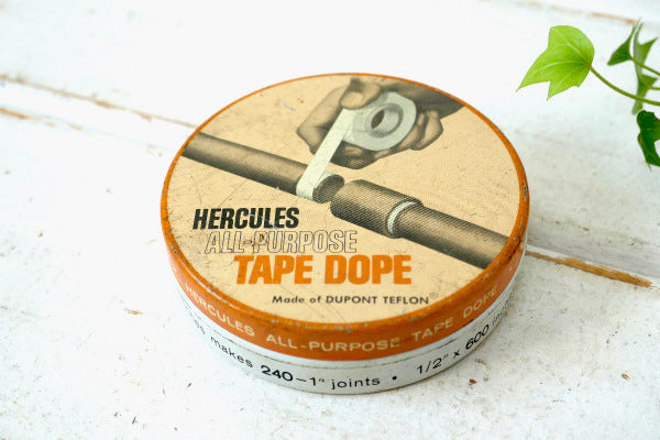 HERCULES TAPE DOPE シールテープ入り ヴィンテージ テープ缶 ティン缶 USA