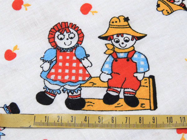 ラガディアン&アンディ オータム&りんご柄・デッドストック・ヴィンテージ・ファブリック 生地