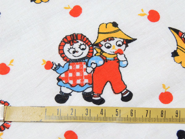 ラガディアン&アンディ オータム&りんご柄・デッドストック・ヴィンテージ・ファブリック 生地