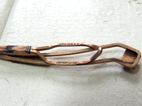 HICKOK・USA・10K・ワインレッド 宝石 モチーフ アンティーク&ヴィンテージ・タイピン