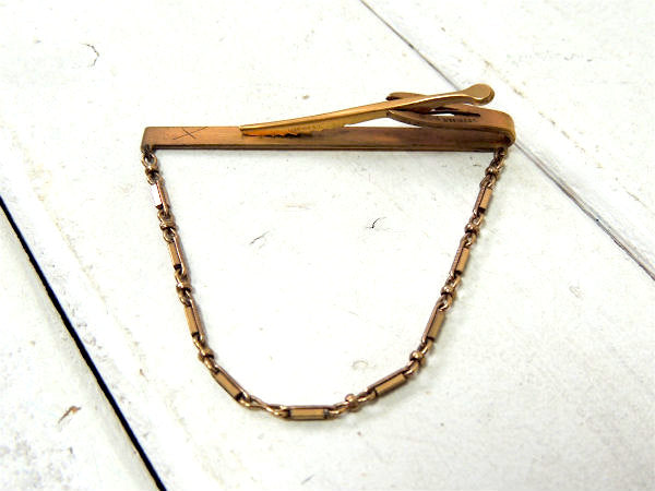 【細かなデザイン・HICKOK・USA・10K】アンティーク&ヴィンテージ・タイピン・タイバー