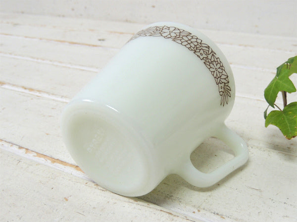 【PYREX】パイレックス・ウッドランド・ヴィンテージ・マグカップ・ミルクガラス・食器 USA