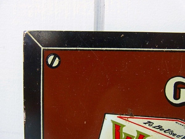 WHITE KING SOAP 石鹸 ブリキ製 1920~1940's アドバタイジング アンティーク サイン 看板