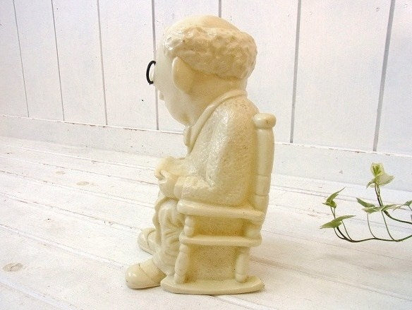 ウォール・ストリート・ジャーナル 新聞 ビッグサイズ 70’s USA ヴィンテージ メッセージドール 人形 眼鏡