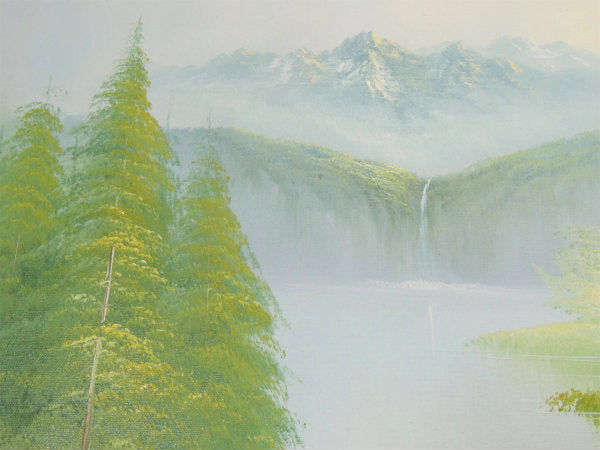 WALL ART 美しい風景画 アンティーク・絵画・木製フレーム・額・オイルペイント・油絵・直筆サイン