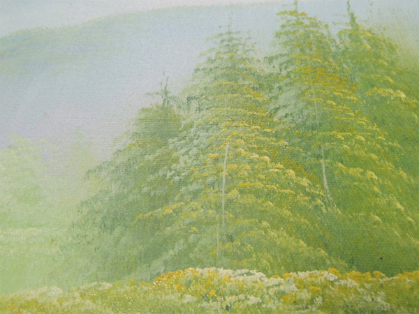 WALL ART 美しい風景画 アンティーク・絵画・木製フレーム・額・オイルペイント・油絵・直筆サイン