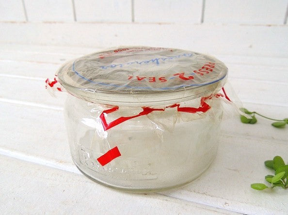 Fresherator 1950's デッドストック ラベル付き ヴィンテージ ガラスジャー 保存容器 ガラス瓶 USA