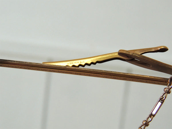 【細かなデザイン・HICKOK・USA・10K】アンティーク&ヴィンテージ・タイピン・タイバー