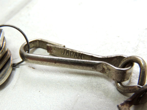 【レザー・ハンドクラフト・革】ヴィンテージ・キーホルダー・USA鍵5本付きU