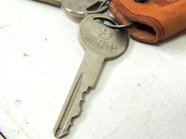 【クライスラー・アメ車・コルドバ・1970's~】ヴィンテージ・革・レザーキーケース・鍵2本付き