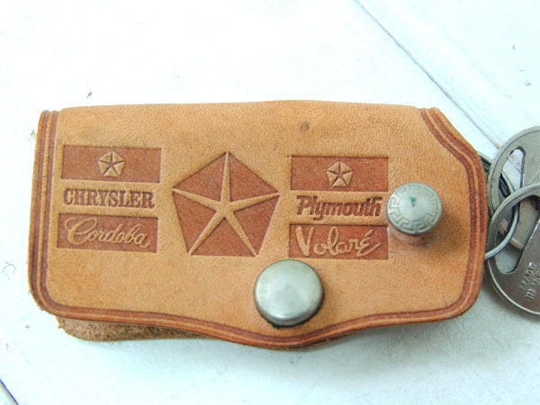 【クライスラー・アメ車・コルドバ・1970's~】ヴィンテージ・革・レザーキーケース・鍵2本付き