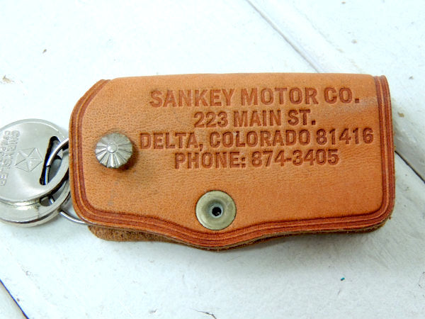 【クライスラー・アメ車・コルドバ・1970's~】ヴィンテージ・革・レザーキーケース・鍵2本付き