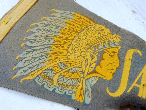 【1940's~・インディアン・CALIF】ヴィンテージ・ペナント・壁飾り/サンルイス・オビスポ