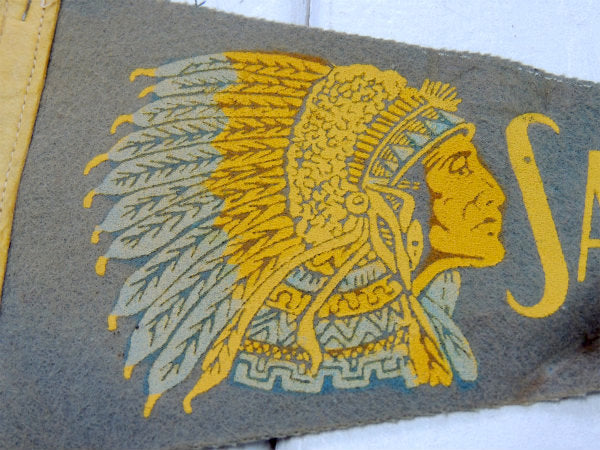 【1940's~・インディアン・CALIF】ヴィンテージ・ペナント・壁飾り/サンルイス・オビスポ