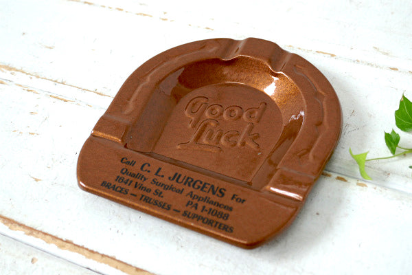 グッドラック・GOOD LUCK・薬局・病院・アドバタイジング・アメリカン・ビンテージ・灰皿・USA