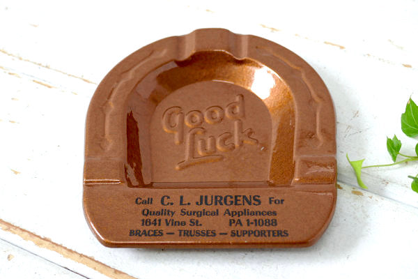 グッドラック・GOOD LUCK・薬局・病院・アドバタイジング・アメリカン・ビンテージ・灰皿・USA