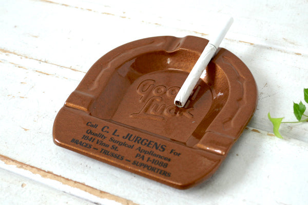 グッドラック・GOOD LUCK・薬局・病院・アドバタイジング・アメリカン・ビンテージ・灰皿・USA