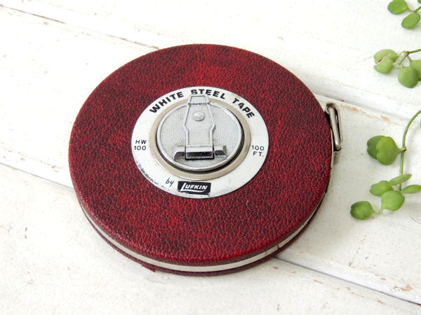 【LUFKIN・100フィート・USA】ヴィンテージ・メジャーテープ・巻尺・建材・大工道具・工具