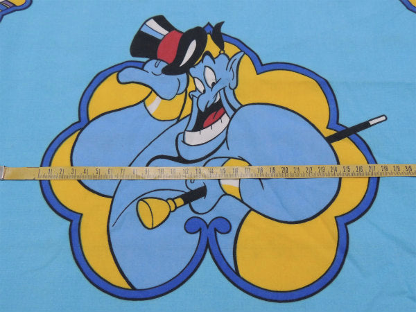 【アラジン】ジャスミン&ジーニー&アブー&ジャファー・水色・ユーズドシーツ(ボックスタイプ)