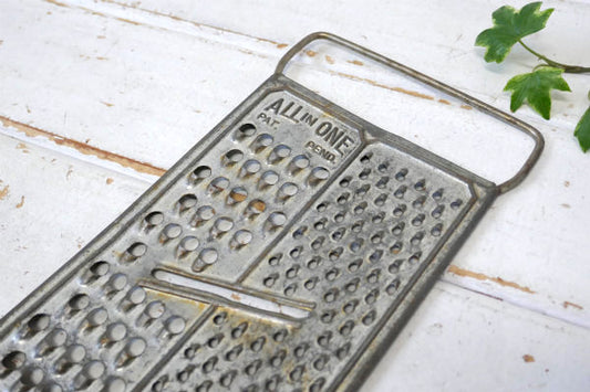ALL IN ONE メタル製 シャビー ヴィンテージ グレーター チーズグレーター おろし金 US