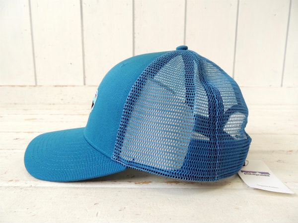 【パタゴニア/Patagonia】バイソン・フィッツロイ・トラッカーハット&ステッカー1枚(ブルー)