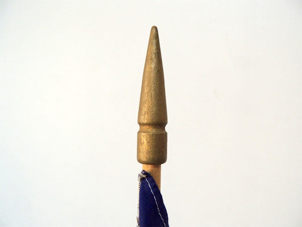 クリスチャンフラッグ　十字架・キリスト教・木製ポール付き・アンティーク・フラッグ・旗 USA・教会