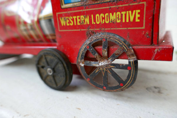 Western Locomotive ジャンク品・クマ・ブリキ玩具・ビンテージ・機関車・TOY