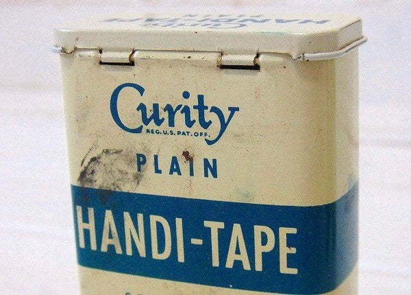 【Curity】バンドエイド入りの小さなヴィンテージ・ティン缶/ブリキ缶 USA