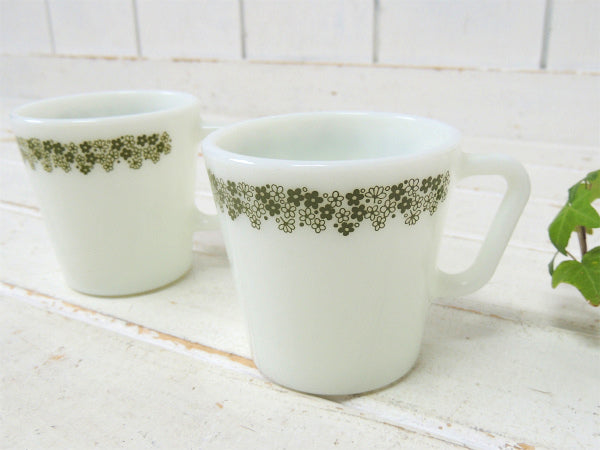 【PYREX】オールドパイレックス・スプリングブロッサム・マグカップ・食器・ミルクガラス②