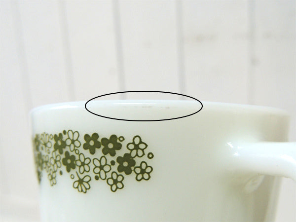 【PYREX】オールドパイレックス・スプリングブロッサム・マグカップ・食器・ミルクガラス②