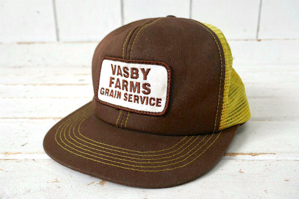 【VASBY FARMS】アメリカンビンテージ・メッシュキャップ・トラッカーハット・USA・古着