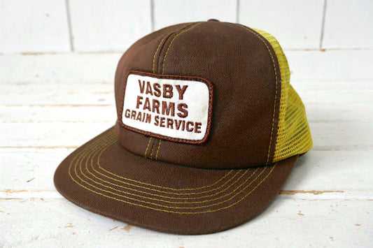 【VASBY FARMS】アメリカンビンテージ・メッシュキャップ・トラッカーハット・USA・古着