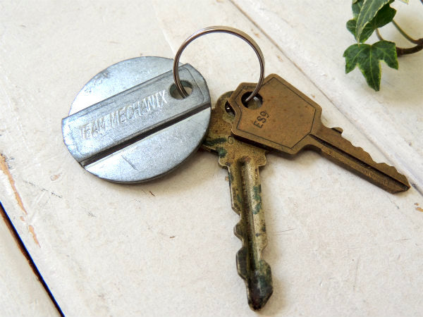 【TEAM MECHANI】プラグ用ツール・ヴィンテージ・測定工具・キーホルダー・鍵2本付き・USA