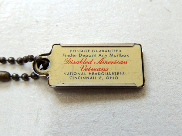 【1953s・CALIF】カリフォルニア・ナンバープレート型 ・ビンテージ・キーホルダー・鍵付き