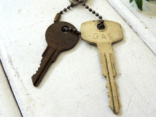 【1953s・CALIF】カリフォルニア・ナンバープレート型 ・ビンテージ・キーホルダー・鍵付き