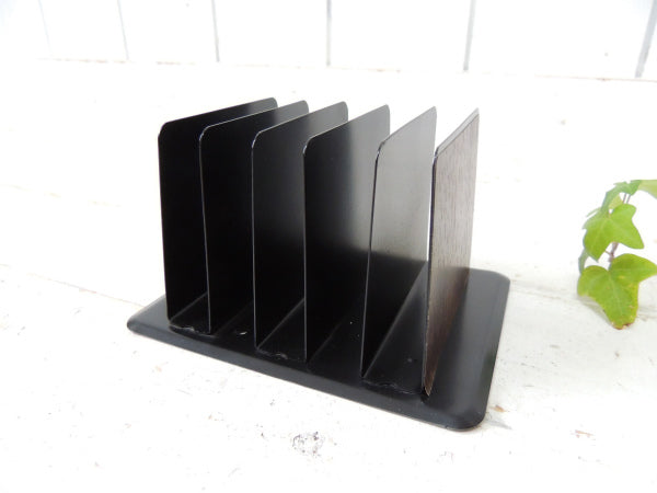 工業系・ウッドトーン スモールサイズ・メタル製・ヴィンテージ・書類スタンド ブックスタンド USA