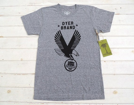 【DYER BRAND】ダイアーブランド“イーグル”Tシャツ&ステッカー/S/グレー