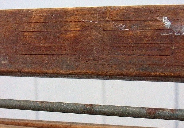 【シモンズ】木製・アンティーク・フォールディングチェア/折り畳みイス/木製椅子　USA